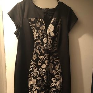 Black and gold dress